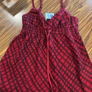 GAP Red and Black Patterned Dress
